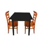 Kit Com 2 Cadeiras De Madeira Maciça Jantar Luxo Alta Densida