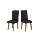 Kit Com 2 Cadeiras Diamante Preta - Rv Móveis