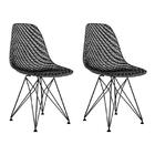 Kit Com 2 Cadeiras Eames Maglia Pc Fume Eiffel Preto