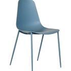 Kit Com 2 Cadeiras Em Poliprobileno Miami Azul Sonho Distante