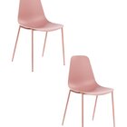 Kit Com 2 Cadeiras Em Polipropileno Miami Rose