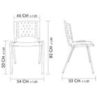 Kit Com 2 Cadeiras Empilháveis Fixa Preto