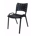 Kit Com 2 Cadeiras Empilháveis Fixa Preto