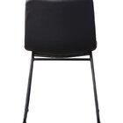 Kit Com 2 Cadeiras Estofada Em Couro Oxford Vintage Preto