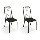 Kit Com 2 Cadeiras Estofadas Viena Cor Bronze 2c072brz Kappes