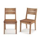 Kit Com 2 Cadeiras Fortaleza Em Madeira Eucalipto Marrom