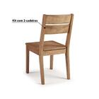 Kit Com 2 Cadeiras Fortaleza Em Madeira Eucalipto Marrom
