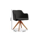 Kit Com 2 Cadeiras Giratória Eros Para Sala De Estar Preto