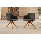 Kit Com 2 Cadeiras Giratória Eros Para Sala De Estar Preto