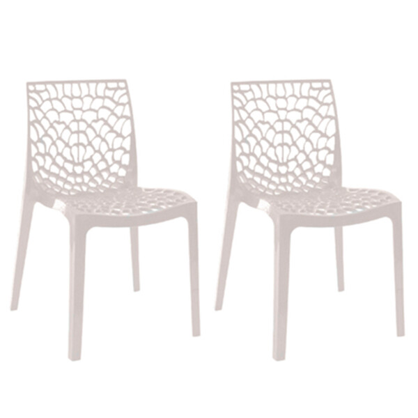 Kit Com 2 Cadeiras Gruvyer Estrutura Em Polipropileno Fratini