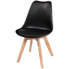 Kit Com 2 Cadeiras Leda Preta - Charles Eames Com Almofada