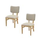 Kit Com 2 Cadeiras Lisboa - Amêndoa