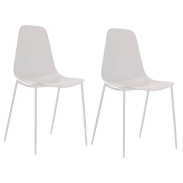 Kit Com 2 Cadeiras Miami Com Assento Em Polipropileno E Base