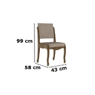 Kit Com 2 Cadeiras Ônix Ii Freijó Com Pena Caramelo - Rv Móve