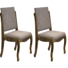 Kit Com 2 Cadeiras Ônix Ii Freijó Com Pena Caramelo - Rv Móve