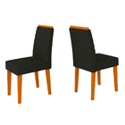 Kit Com 2 Cadeiras Para Mesa De Jantar Berlim Ype Preto Vl07