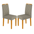 Kit Com 2 Cadeiras Para Mesa De Jantar Isabela Cor Ype Marrom
