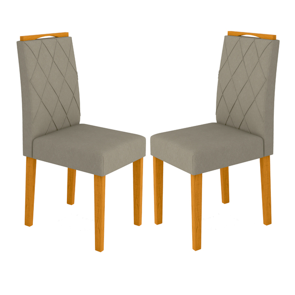 Kit Com 2 Cadeiras Para Mesa De Jantar Isabela Cor Ype Marrom