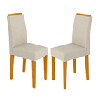 Kit Com 2 Cadeiras Para Sala De Jantar Amanda Ype Bege Wd22 N