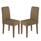 Kit Com 2 Cadeiras Para Sala De Jantar Ana Imbuia Marrom Vl02