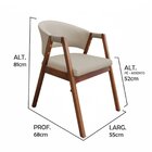 Kit Com 2 Cadeiras Para Sala De Jantar Ávila Pinhão