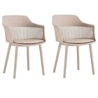 Kit Com 2 Cadeiras Para Sala De Jantar Marcela Nude