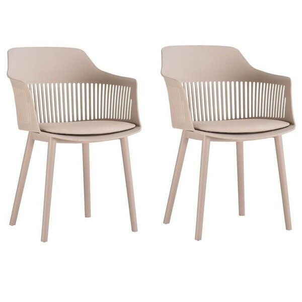 Kit Com 2 Cadeiras Para Sala De Jantar Marcela Nude