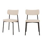 Kit Com 2 Cadeiras Para Sala De Jantar Mona Yescasa Areia Cor