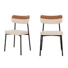 Kit Com 2 Cadeiras Para Sala De Jantar Mona Yescasa Areia Cor