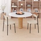 Kit Com 2 Cadeiras Para Sala De Jantar Mona Yescasa Areia Cor