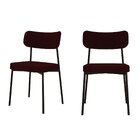 Kit Com 2 Cadeiras Para Sala De Jantar Mona Yescasa Bordô