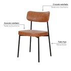 Kit Com 2 Cadeiras Para Sala De Jantar Mona Yescasa Caramelo