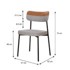 Kit Com 2 Cadeiras Para Sala De Jantar Mona Yescasa Cinza Cla