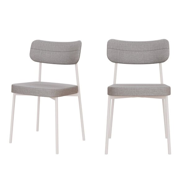 Kit Com 2 Cadeiras Para Sala De Jantar Mona Yescasa Cinza Cla