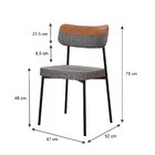 Kit Com 2 Cadeiras Para Sala De Jantar Mona Yescasa Cinza Cor