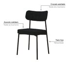 Kit Com 2 Cadeiras Para Sala De Jantar Mona Yescasa Cinza Gra