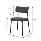 Kit Com 2 Cadeiras Para Sala De Jantar Mona Yescasa Grafite C