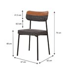 Kit Com 2 Cadeiras Para Sala De Jantar Mona Yescasa Grafite C