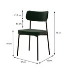 Kit Com 2 Cadeiras Para Sala De Jantar Mona Yescasa Green