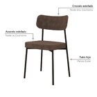 Kit Com 2 Cadeiras Para Sala De Jantar Mona Yescasa Marrom Ca