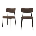 Kit Com 2 Cadeiras Para Sala De Jantar Mona Yescasa Marrom Ca