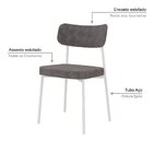 Kit Com 2 Cadeiras Para Sala De Jantar Mona Yescasa Nuvem/bra