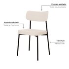 Kit Com 2 Cadeiras Para Sala De Jantar Mona Yescasa Palha Cor