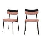 Kit Com 2 Cadeiras Para Sala De Jantar Mona Yescasa Rosa Link