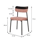 Kit Com 2 Cadeiras Para Sala De Jantar Mona Yescasa Rosa Link