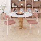 Kit Com 2 Cadeiras Para Sala De Jantar Mona Yescasa Rosa Link