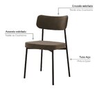 Kit Com 2 Cadeiras Para Sala De Jantar Mona Yescasa Sand