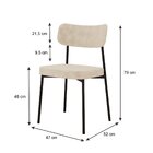 Kit Com 2 Cadeiras Para Sala De Jantar Mona Yescasa Vanilla