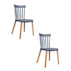 Kit Com 2 Cadeiras Para Sala De Jantar Roma Roma Cinza