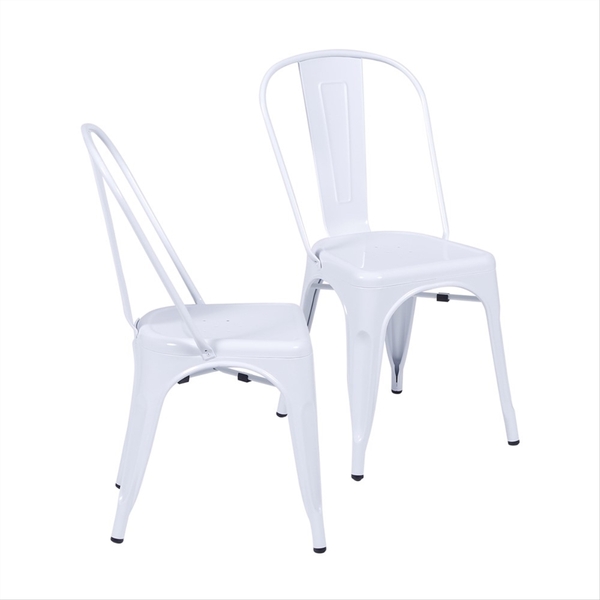 Kit Com 2 Cadeiras Titan De Aço Branca - Or Design